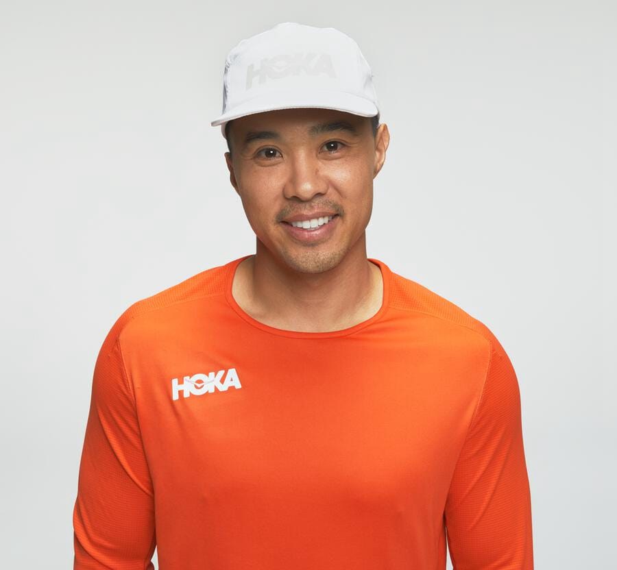 Hoka One One Top Herre - Performance 3/4 Sleeve - Orange - 149768DGQ